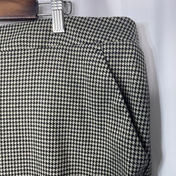 Nine West trousers slacks pants women's XL black khaki houndstooth pull on comfo - Picture 3 of 16